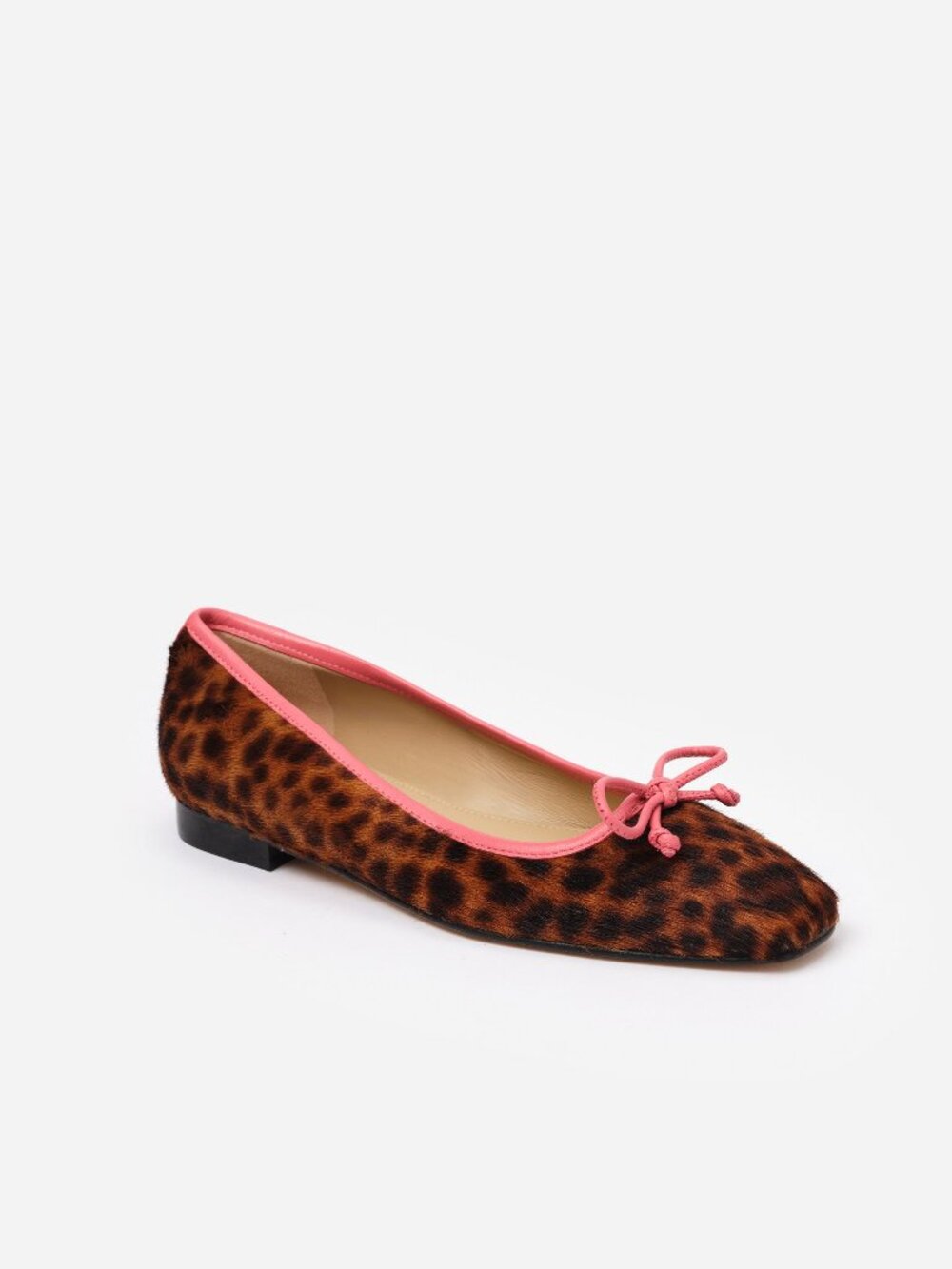J McLaughlin Viola Pony Hair Ballet Flats in Leopard - Brown/Multi NEW